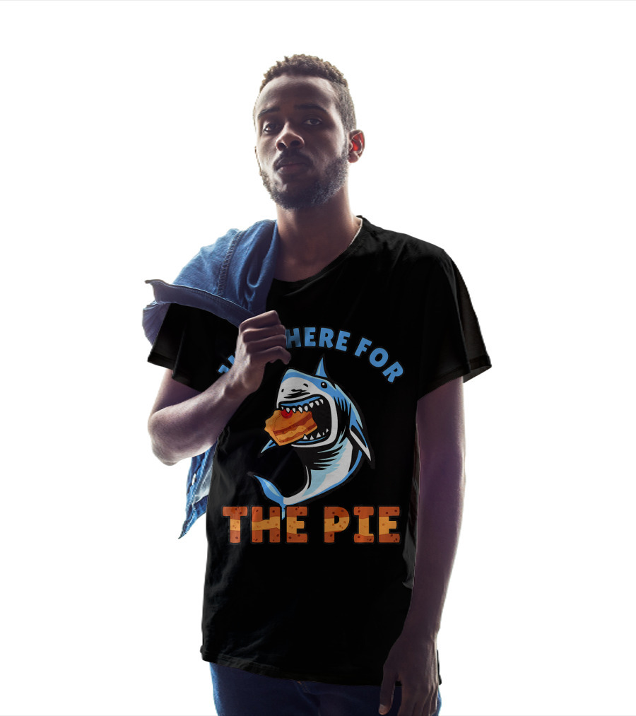 Just Here For The Pie Thanksgiving Shark T-Shirt