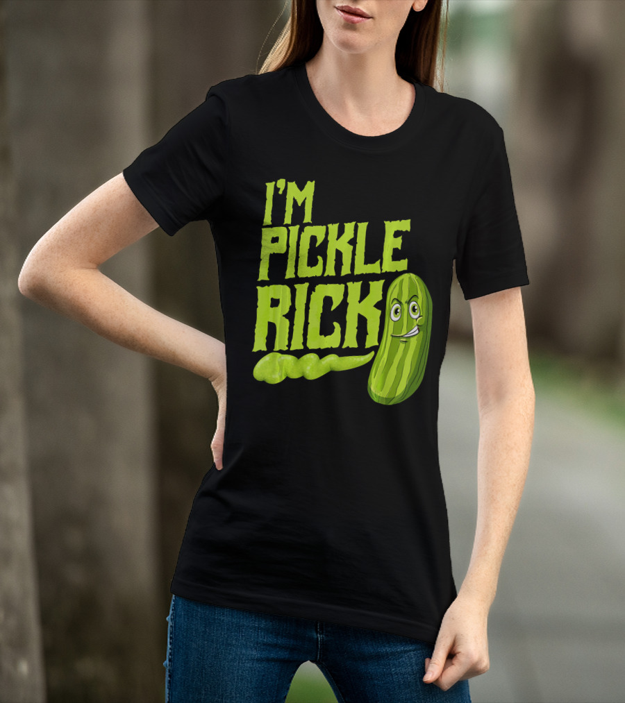 I'M PICKLE RICK Green Pickle Face T-Shirt