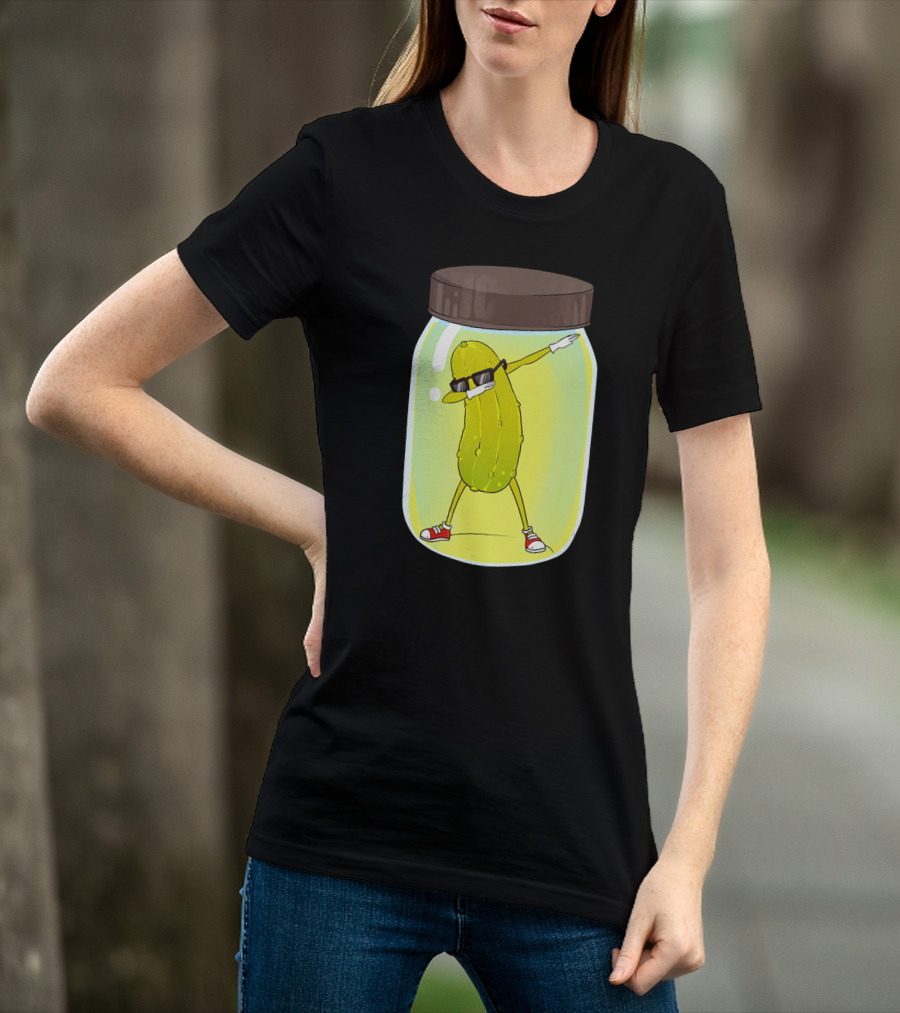 Dancing Pickle Dab In A Jar Cute Pickle Love T-Shirt