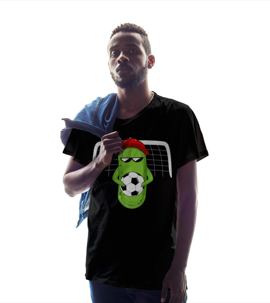 Pickle Soccer Player In Red Cap With Sunglasses T-Shirt