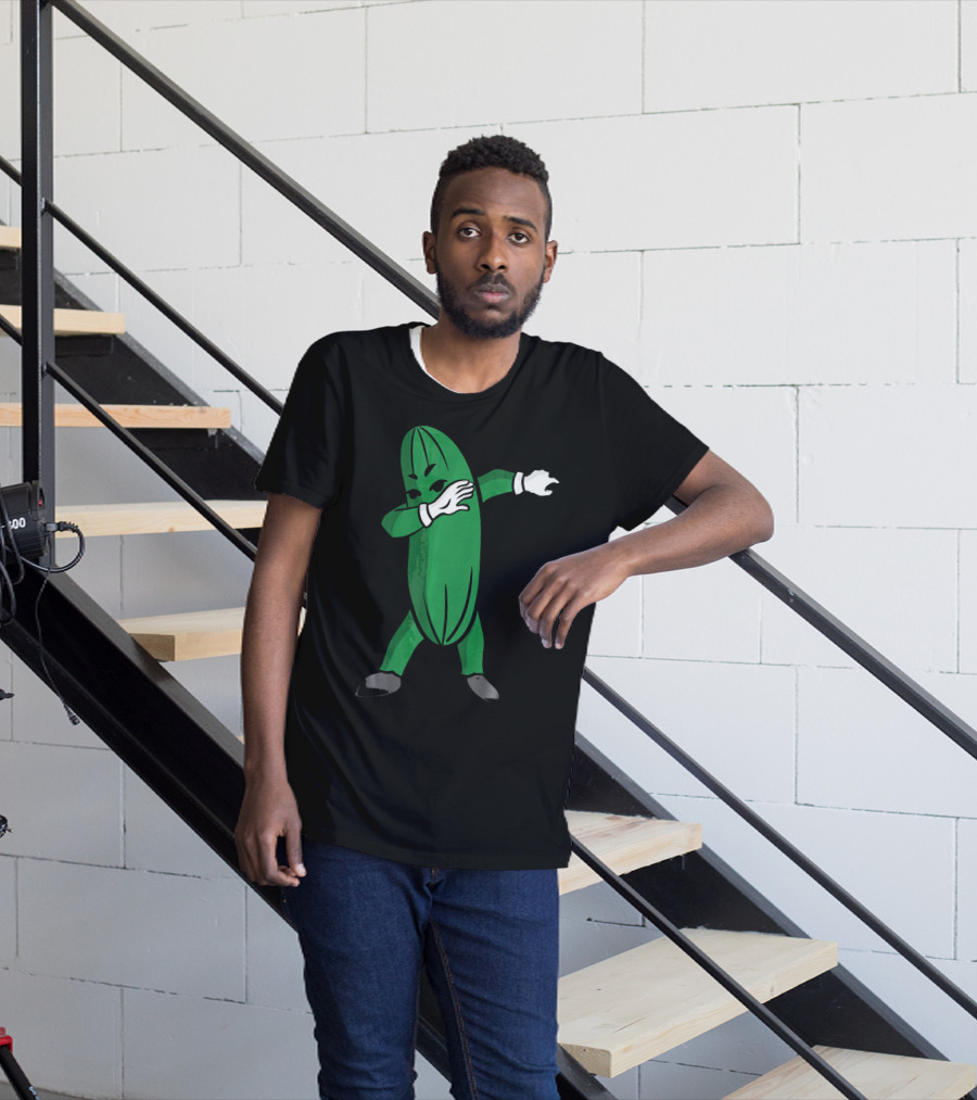 Dabbing Pickle Dance Cartoon T-Shirt