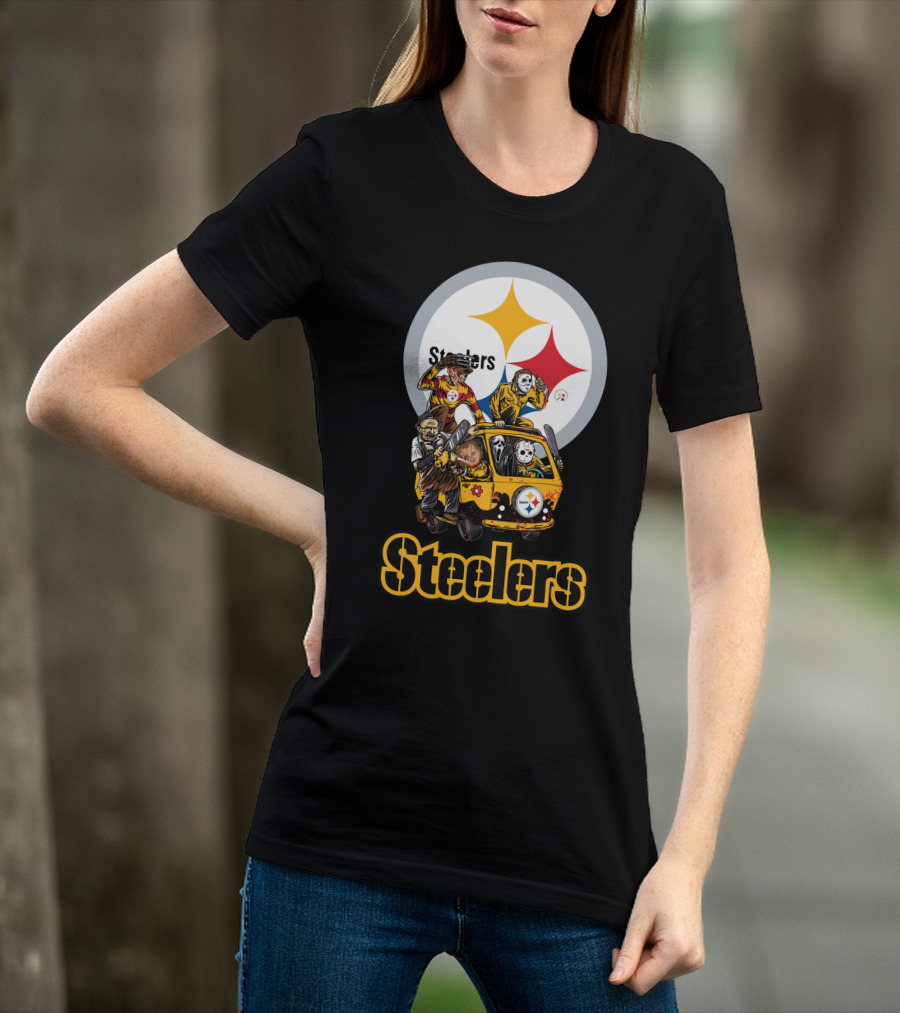 Steelers Horror Movies Edition Scooby-Doo Van Characters Football T-Shirt