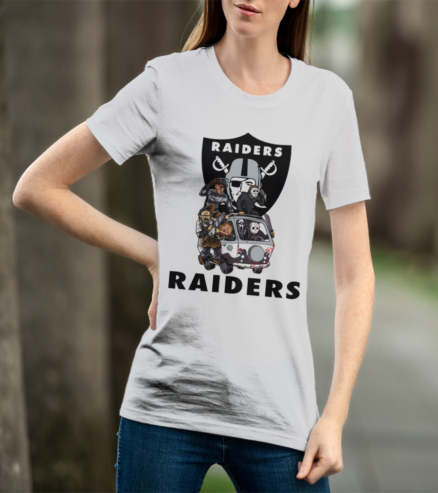 Raiders Horror Movies Edition Retro Van Halloween Crossover T-Shirt