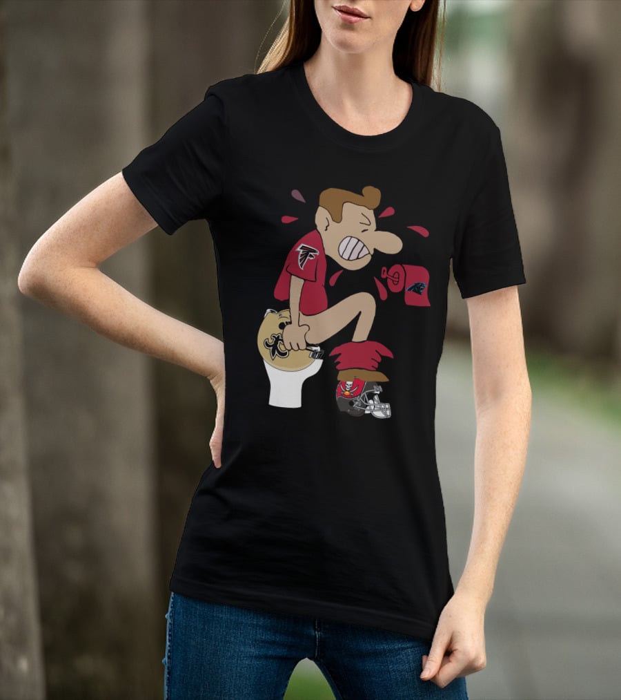 Atlanta Falcons Vs. Saints Panthers Buccaneers Rivalry Humor T-Shirt