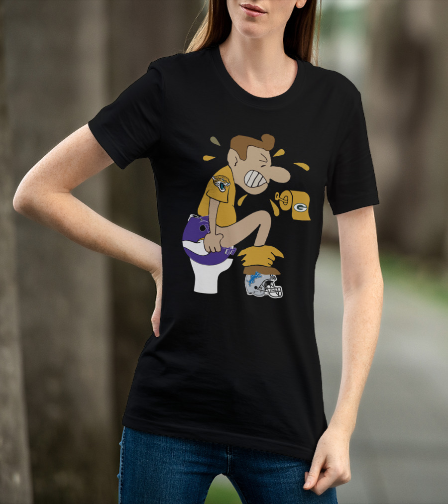 Jacksonville Jaguars Vs Vikings Packers Lions Nfl Rivalry Humor T-Shirt