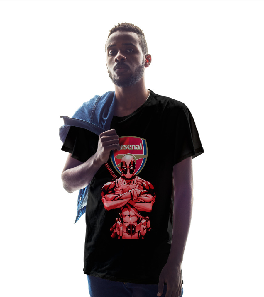 Arsenal Deadpool Crossover Football Fan T-Shirt