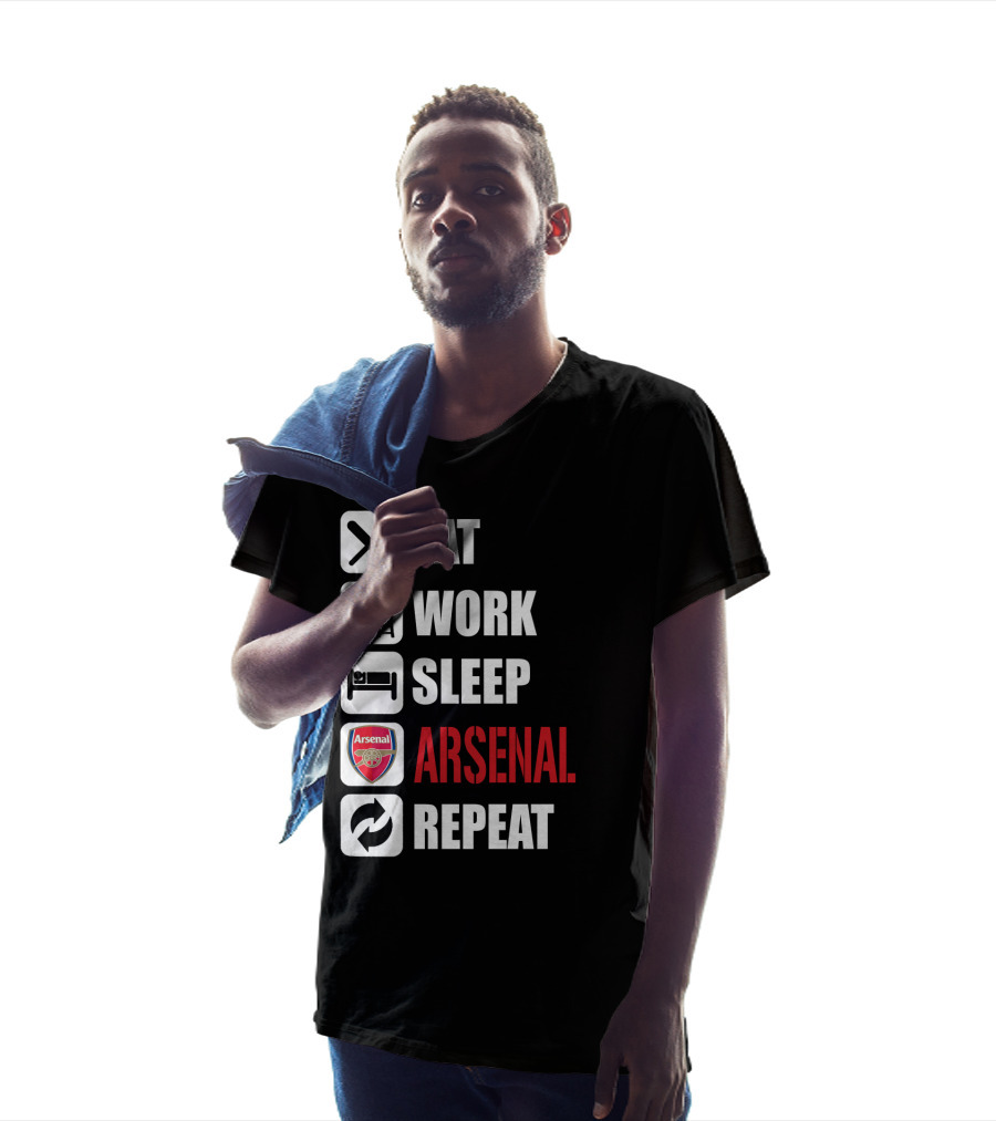 Eat Work Sleep Arsenal Repeat T-Shirt
