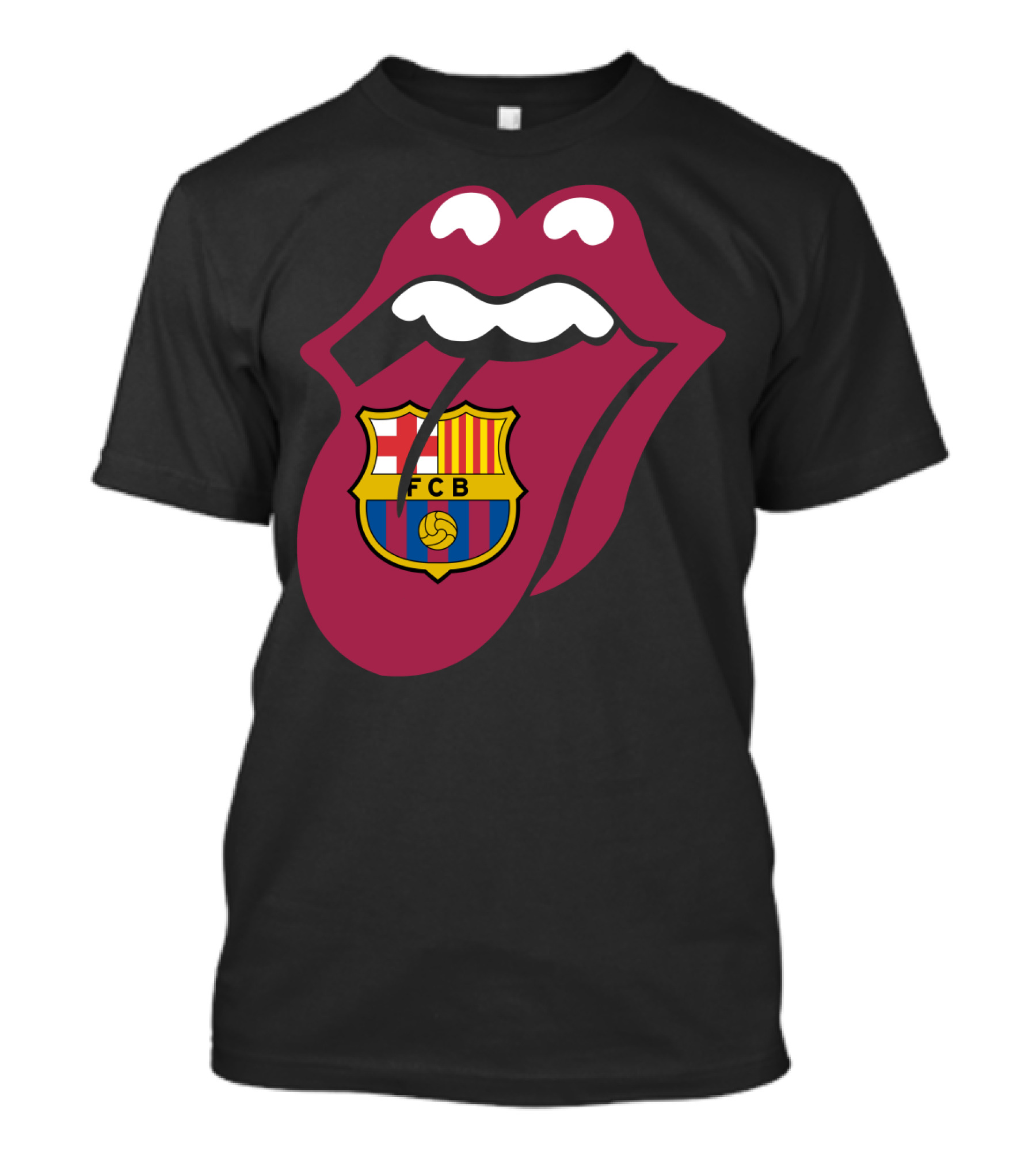 Barcelona Fcb Rolling Stones Logo Fusion T-Shirt